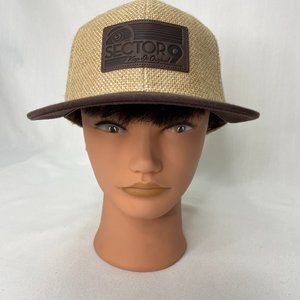 Sector 9 Burlap Snapback Hat Cap Tan Brown Adjustable One Size